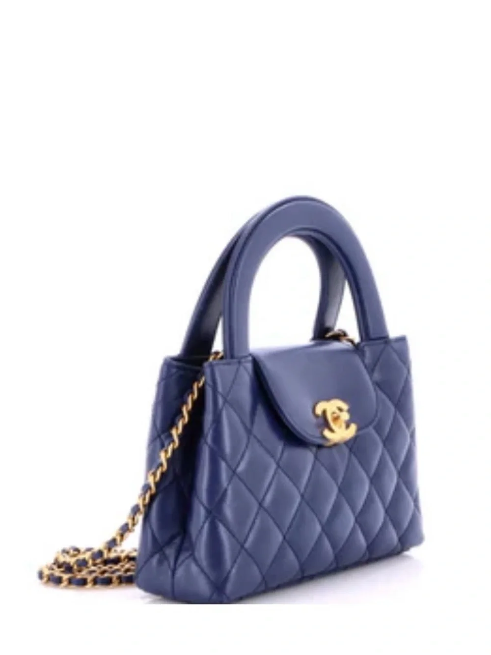 Brand New CHANEL Small Shopping Bag Dark Blue